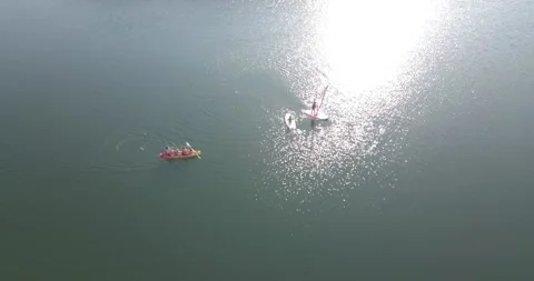 4k topdown video with windsurf 04 Stock Footage 167853236