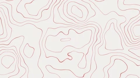 White outline topographic contour map abstract tech motion graphic