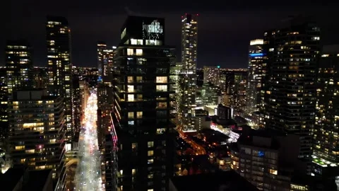 4K Toronto Night Flight 動画素材 234534366
