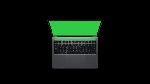 4K Touchbar Notebook Computer, Digital Touch Keyboard, Modern Laptop Display Stock Footage 74308719