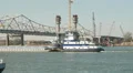 4K Towboat Approaches Louisville Downtown Bridge Construction 1 4k or 4k+ Resolution
