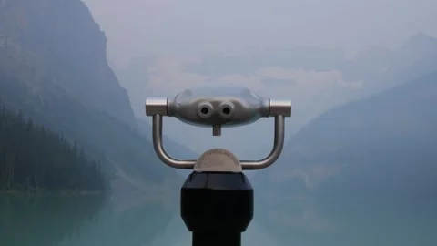 4K Tower Optical Panoramic Viewing Machine Scenic Overlook Observation 스톡 동영상 334458883