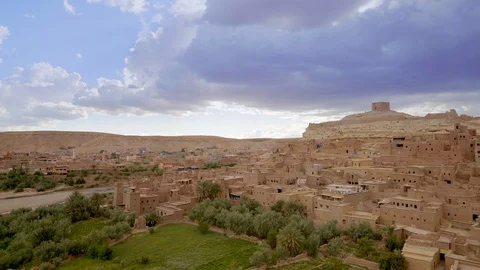 4k Town of Ait Ben Haddou, Morocco, Africa Stock Footage