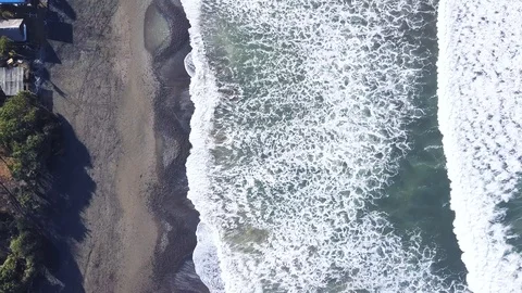 4K Tracking along a volcano sand beach in Indonesia Stock Footage 115506373