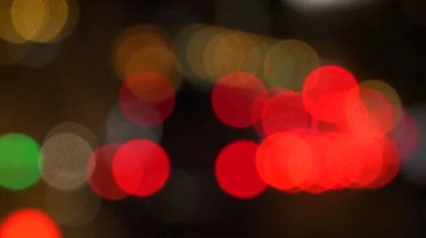 4K Traffic car light concept night red yellow green circle motion road transport Stock Footage 61428475