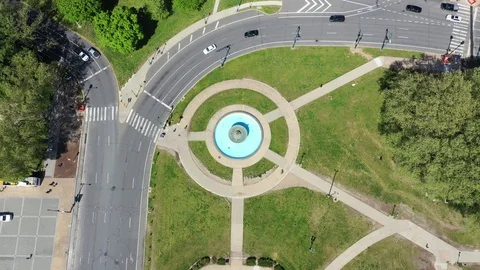 4K Traffic circle Stock Footage 129924168