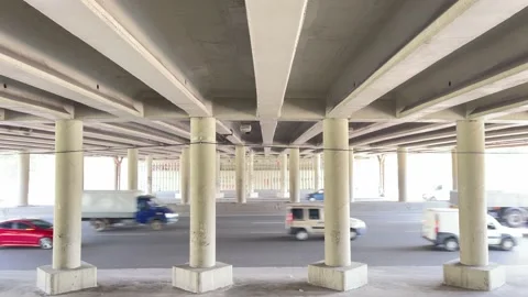 4k Traffic under the bridge. 스톡 동영상 158218161