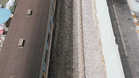 4K Train moving past . Stock Footage 240980922