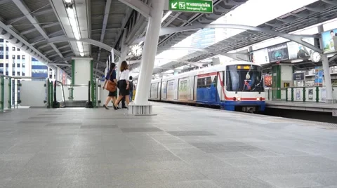 Train Station Time Lapse Stock Video Footage