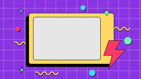 4K transparent frame on retro background with geometry shapes Stock Footage 315992905