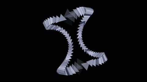 4k Triangle gear arrow card,technology science,zipper chains geometry recycling Stock Footage 58512691
