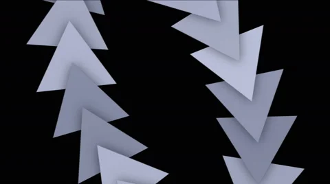 4k Triangle gear arrow card,technology science,zipper chains geometry recycling Stock Footage 58513056