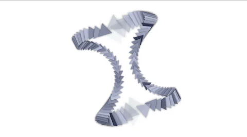 4k Triangle gear arrow card,technology science,zipper chains geometry recycling Stock Footage 58513803