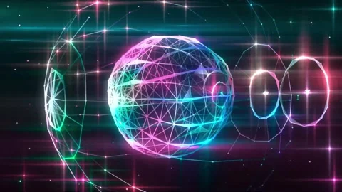 4k Triangle Space Connection Animation Background Stock Footage 328544543