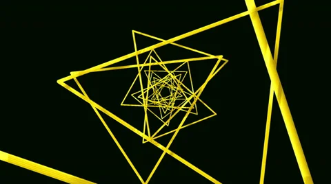 4k Triangle Spiral Abstract Motion Black Background Video stock 33705700