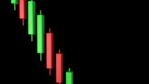4K Triple Bottom Chart Pattern with Matte 2 Stock Footage 106807562