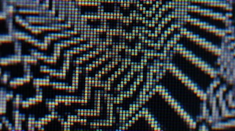 4K - Trippy animation on LCD display Stock Footage 43037342