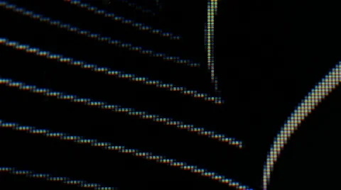 4K - Trippy animation on LCD display Stock Footage 43037353