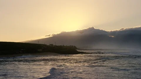 4K: Tropical Beach at Sunset With Low Tide Stock Footage 72906006