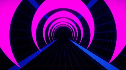 4K Tunnel Loop Digital 2 Stock Footage 74304388