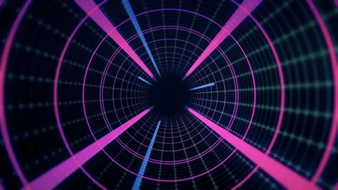 4K Tunnel Loop Digital 3 Stock Footage 74304386