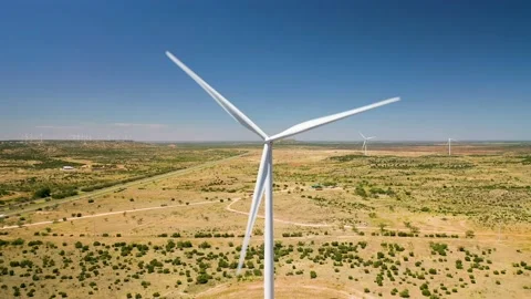 4K Turbine Wind Drone Time Lapse Hyperlapse Climate Change Turbine Engine Stock Footage 137215677