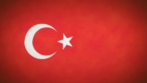 4k Turkey Flag Background Loop With Glitch Fx Stock Footage 96681997
