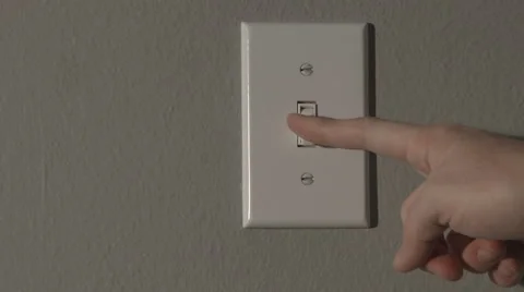 4K Turning a light switch OFF Stock Footage 47286970