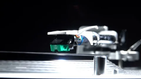 4k Turntable Needle Close Up Video stock 77260743