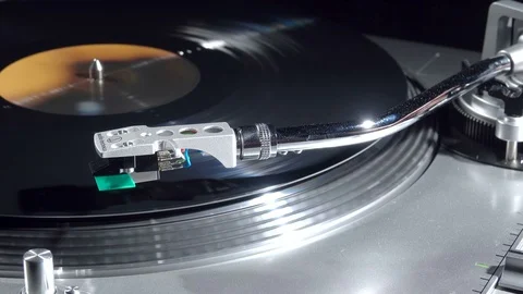 4k Turntable Needle Drop 1 Video stock 77259149