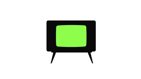 4k TV icon with green screen on white background Stock Footage 287873890