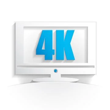 4k tv icon Stock Illustration