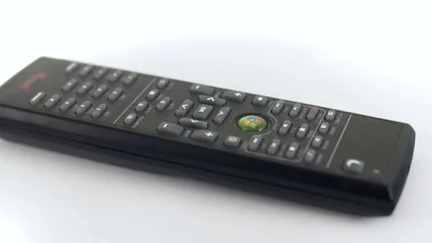 4k - TV remote on white background Video stock 71901847