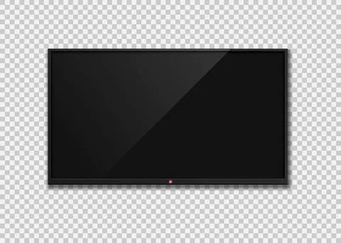 4k tv screen. Device screen mockup. LCD or LED tv screen. Vector illustration Stock Illustration