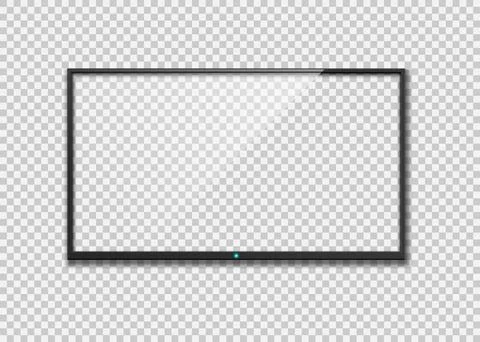 4k tv screen. Device screen mockup. LCD or LED tv screen. Vector illustration Stock Illustration