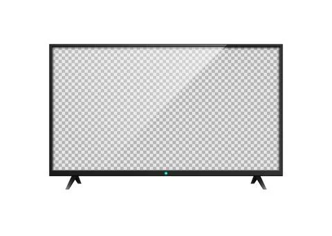 4k tv screen. Device screen mockup. LCD or LED tv screen. Vector illustration 库存插图
