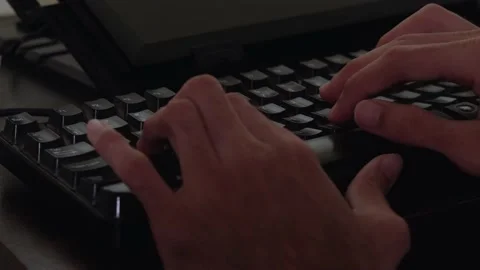 4K Typing on a Keyboard Stock Footage 201225161