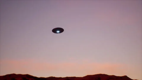4k - UFO Sighting Area 51 Afternoon Stock Footage 219346335