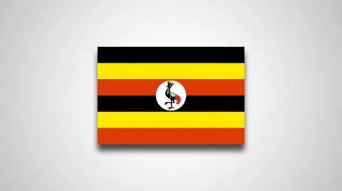 4K - Uganda country flag Stock Footage 68798296