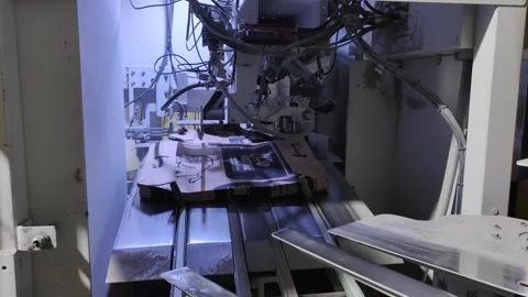 4K UHD: Automated Empty Cement Bag Placer Machine with LafargeHolcim Logo Stock Footage 331803349