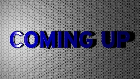 4K UHD Blue Coming Up on Grey Hex Background - Interstate Mono font Stock Footage