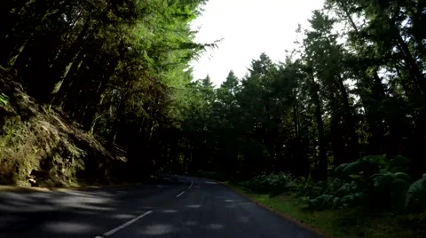 4K / UHD - On-board-camera on a mountain road in Madeira, Portugal. Stock Footage 58627815
