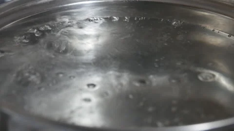 4K UHD Boiling water in a pot Stock Footage 56826509