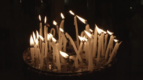 4K UHD Candles with flames Video stock 37580633