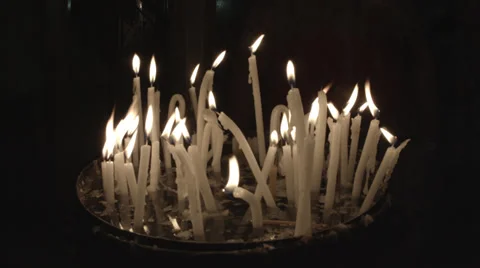 4K UHD Candles with flames Video stock 37583644