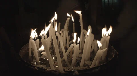 4K UHD Candles with flames Video stock 37585817