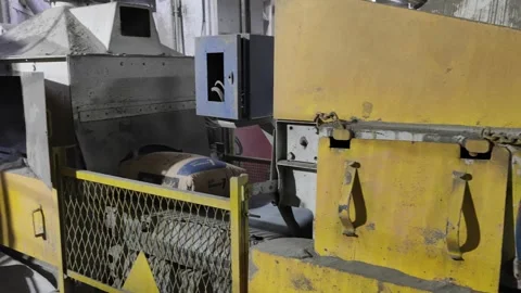 4K UHD: Cement Bag Packaging Machine in Lafarge Factory, Algeria Stock Footage 331823627