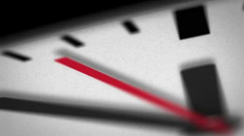 4K UHD Clock Face Red Second Hand Macro Stock Footage 38350013