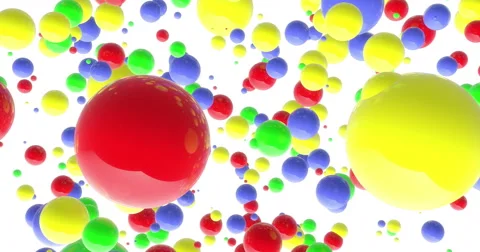 4k UHD Color balls points fun background backdrop loop 스톡 동영상 64010042