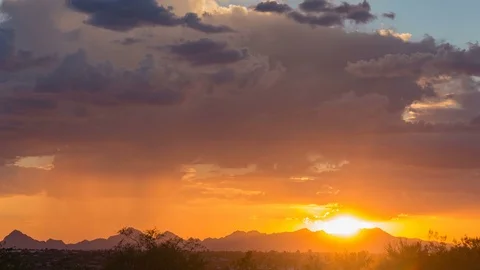 4K UHD colorful ecliptic desert sunset time lapse Stock Footage 78826998